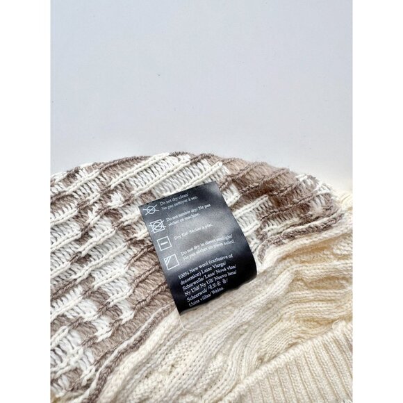 DALE OF NORWAY Karmoy Ivory 100% Wool Cable Knit Snowflake Sweater, Size S - Picture 14 of 15